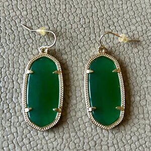 Kendra Scott Dani Earrings in Emerald Green/Gold